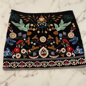 Zara Embroidered Printed MIDI skirt